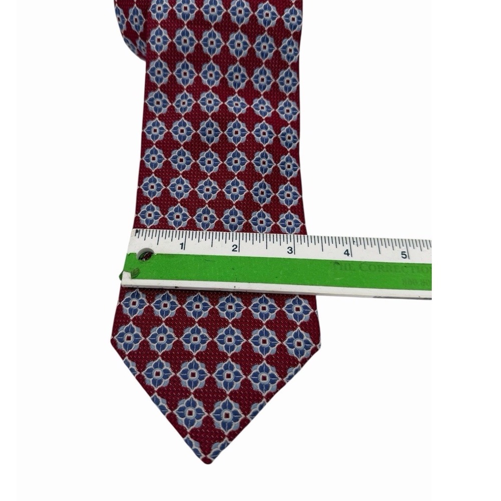 PETER MILLAR Tie MensSz 3.5X60" Red/Blue Hand Tied Tie (TD3) NW/OTs